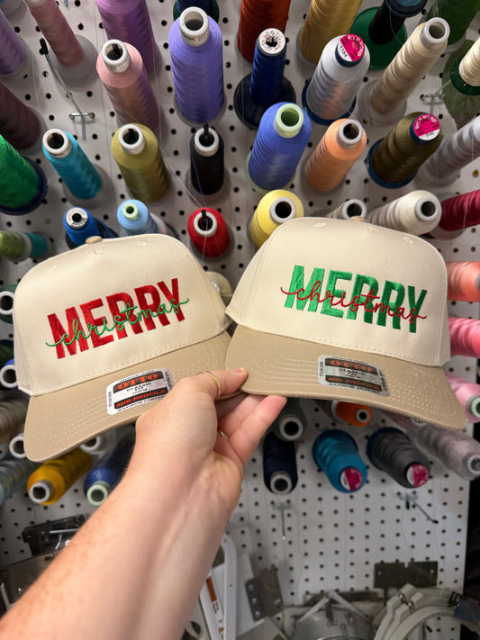 Merry Christmas Embroidered Hat