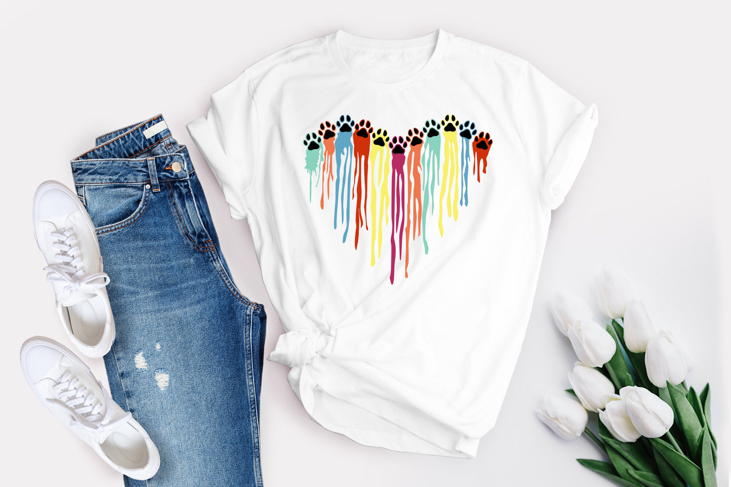 Dog Paw Heart Dripping