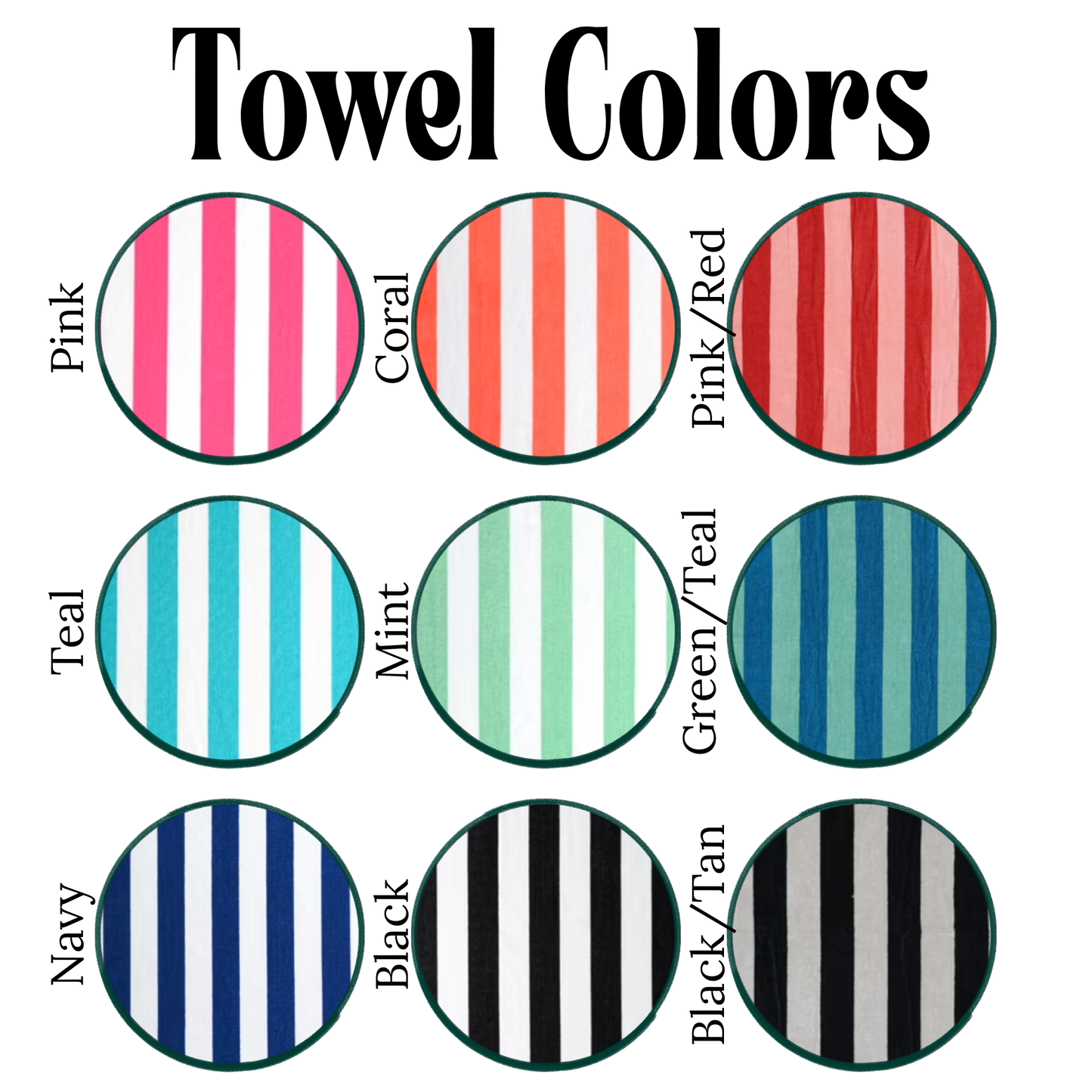 Embroidered Cabana Beach Towels