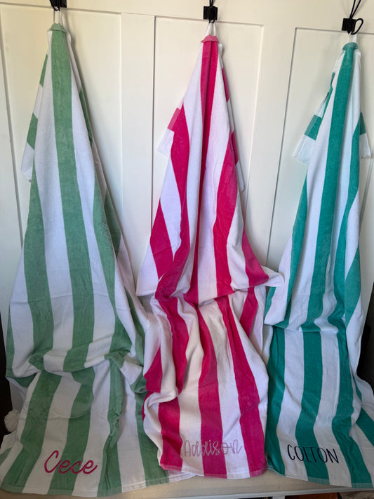 Embroidered Cabana Beach Towels