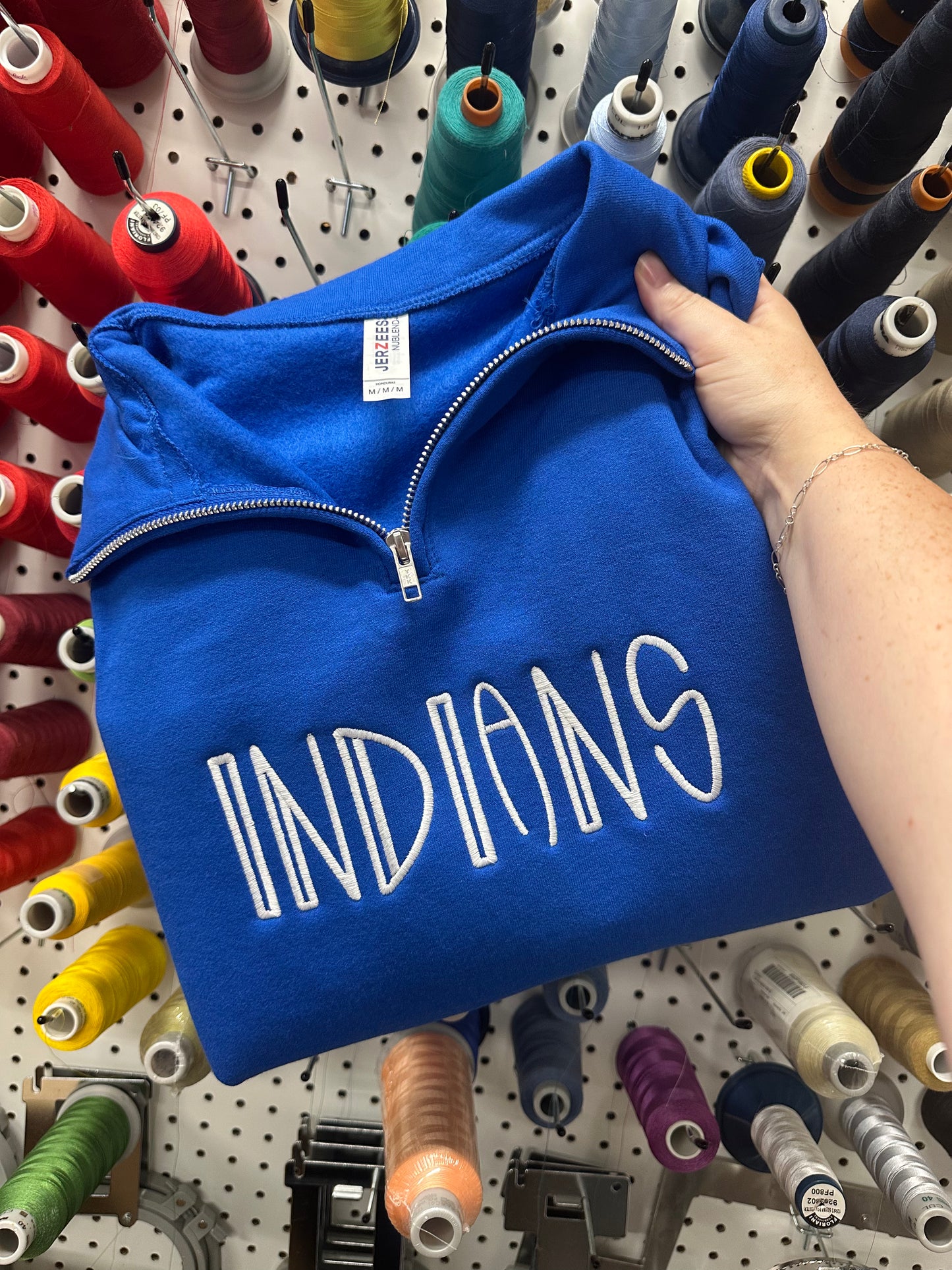 Mascot Name Quarter Zips - CUSTOM