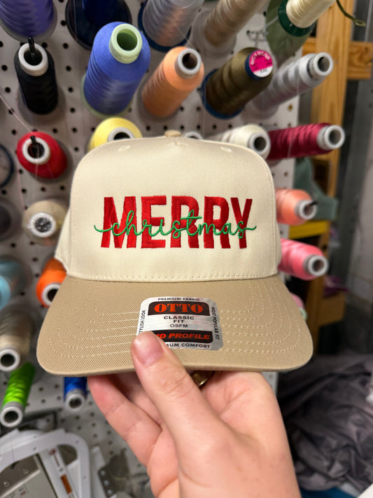 Merry Christmas Embroidered Hat
