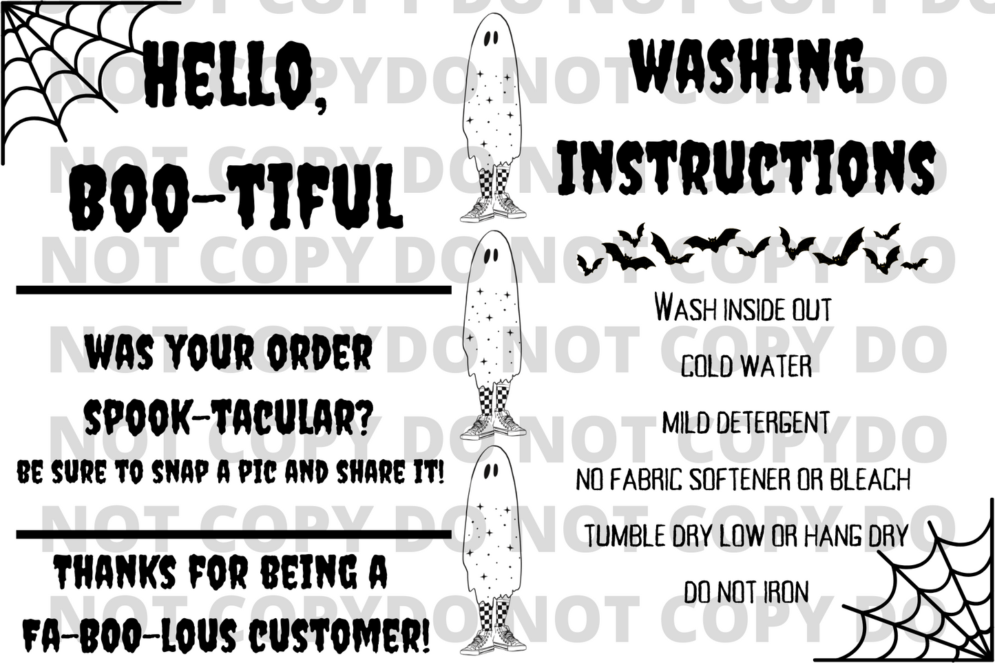Hello Boo-tiful Packaging Stickers 4x6