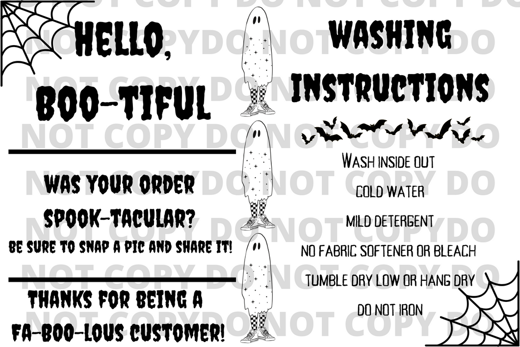 Hello Boo-tiful Packaging Stickers 4x6