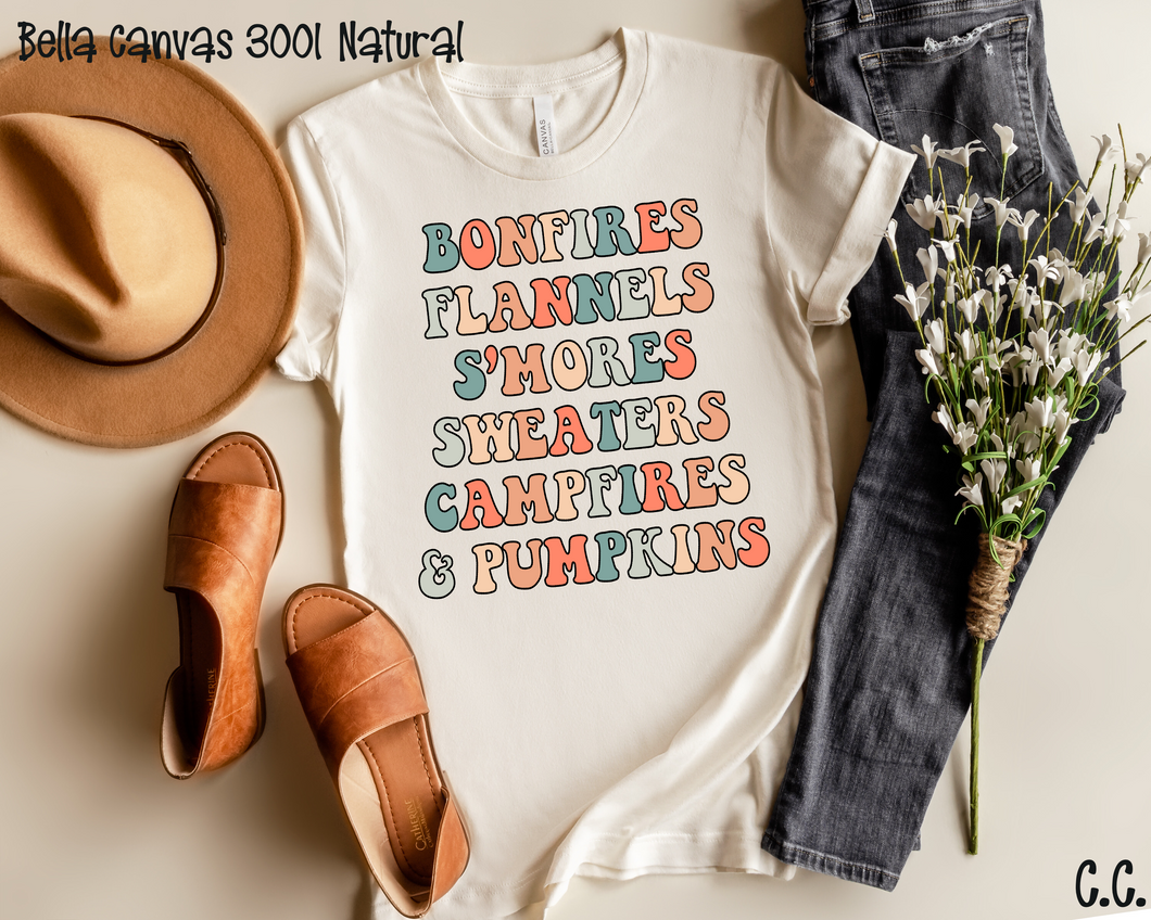 Bonfires Flannels S'mores Sweaters Campfires & Pumpkins HIGH HEAT