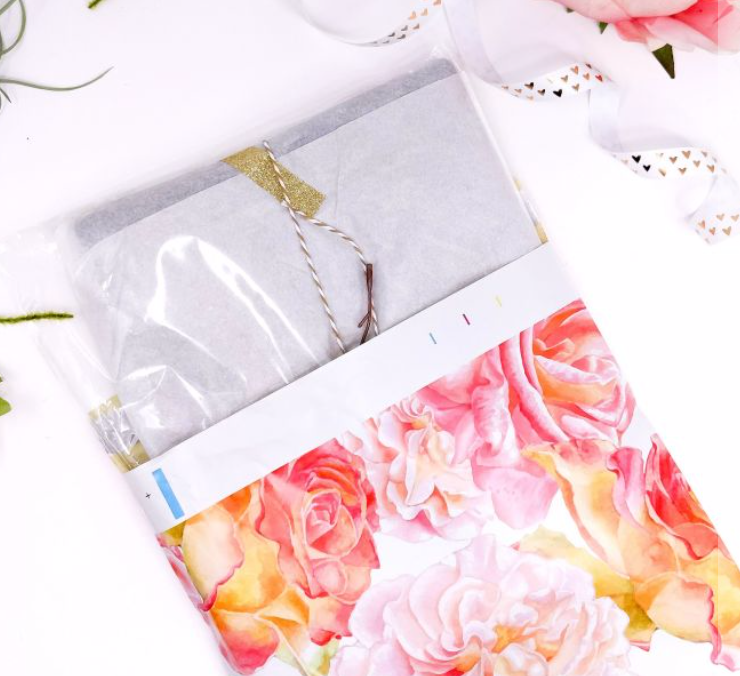 Watercolor Blossoms 10x13 Polymailer