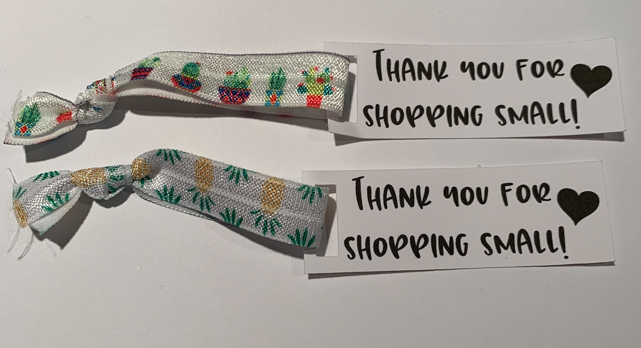 Summer Hair Tie + Mini Thank You Card