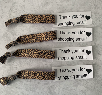 Cheeta Hair Tie + Mini Thank you Card