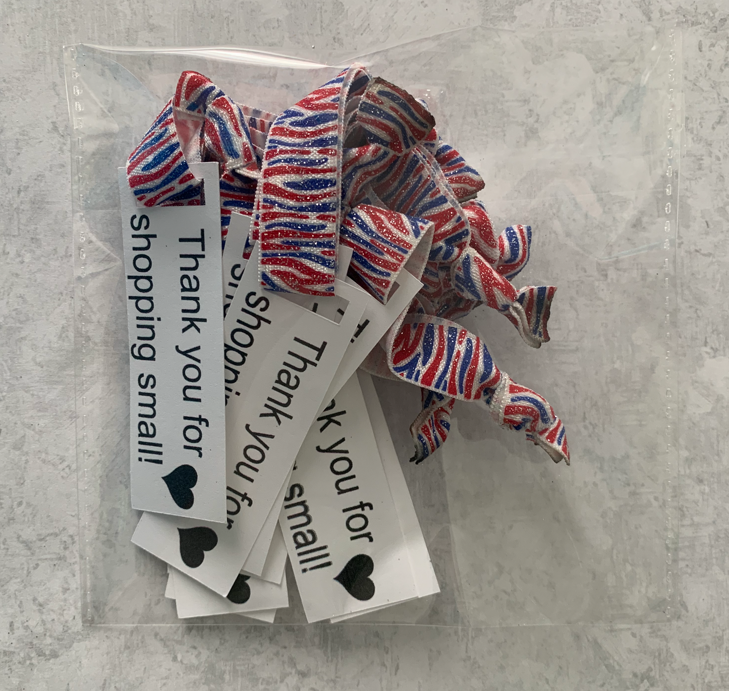 July 4th Hair Tie + Mini Card