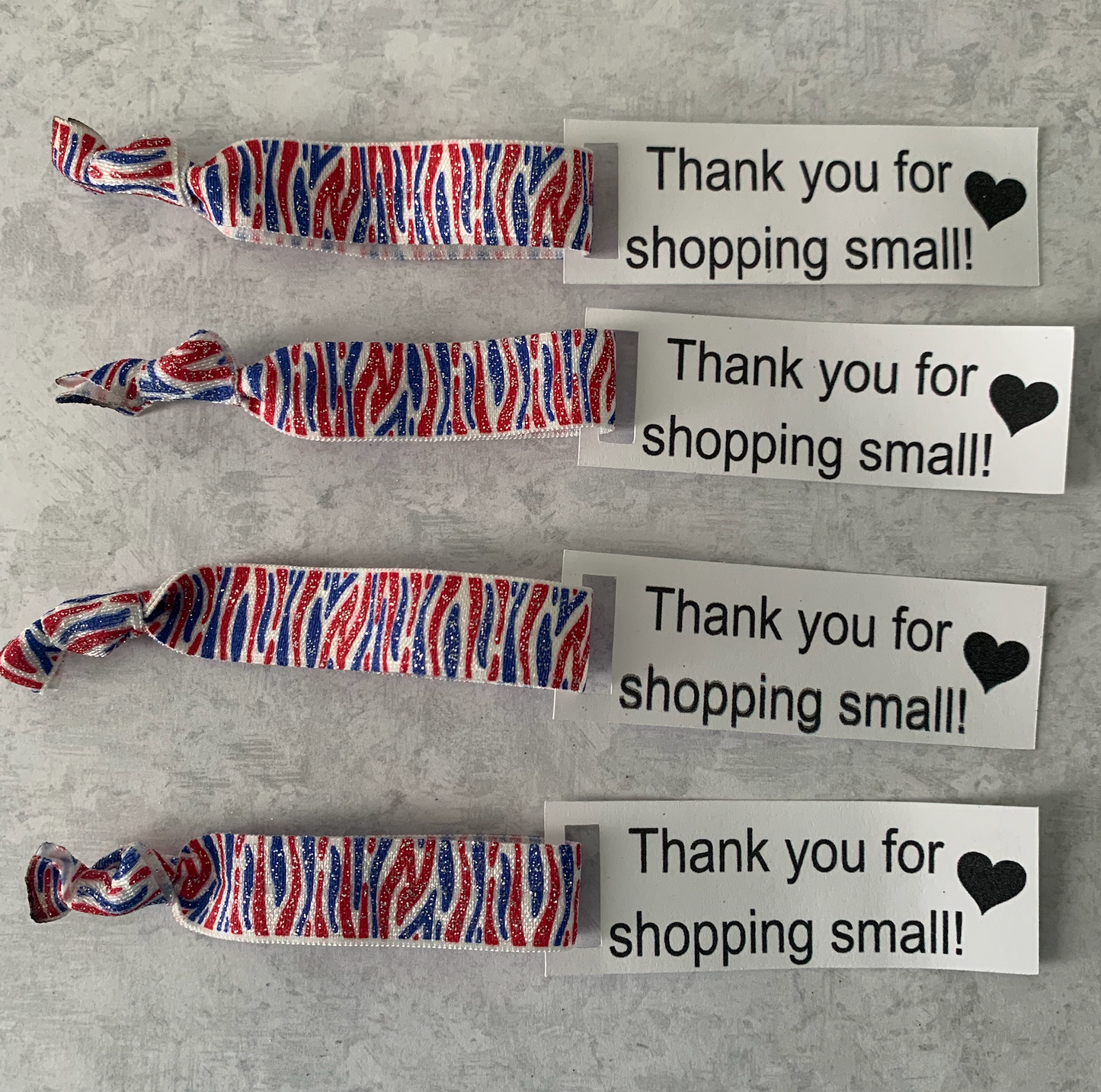 July 4th Hair Tie + Mini Card