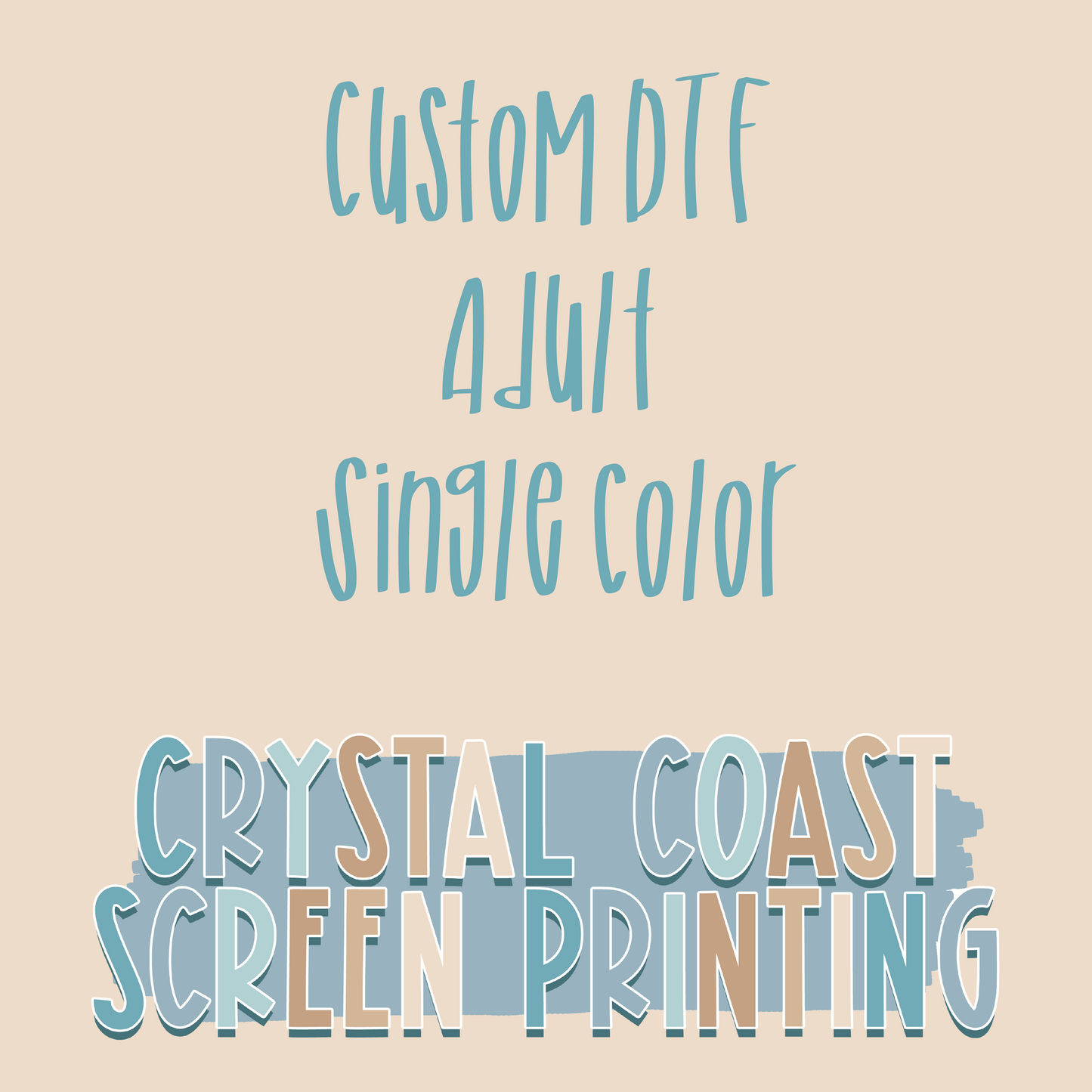 Custom Adult DTF Single Color
