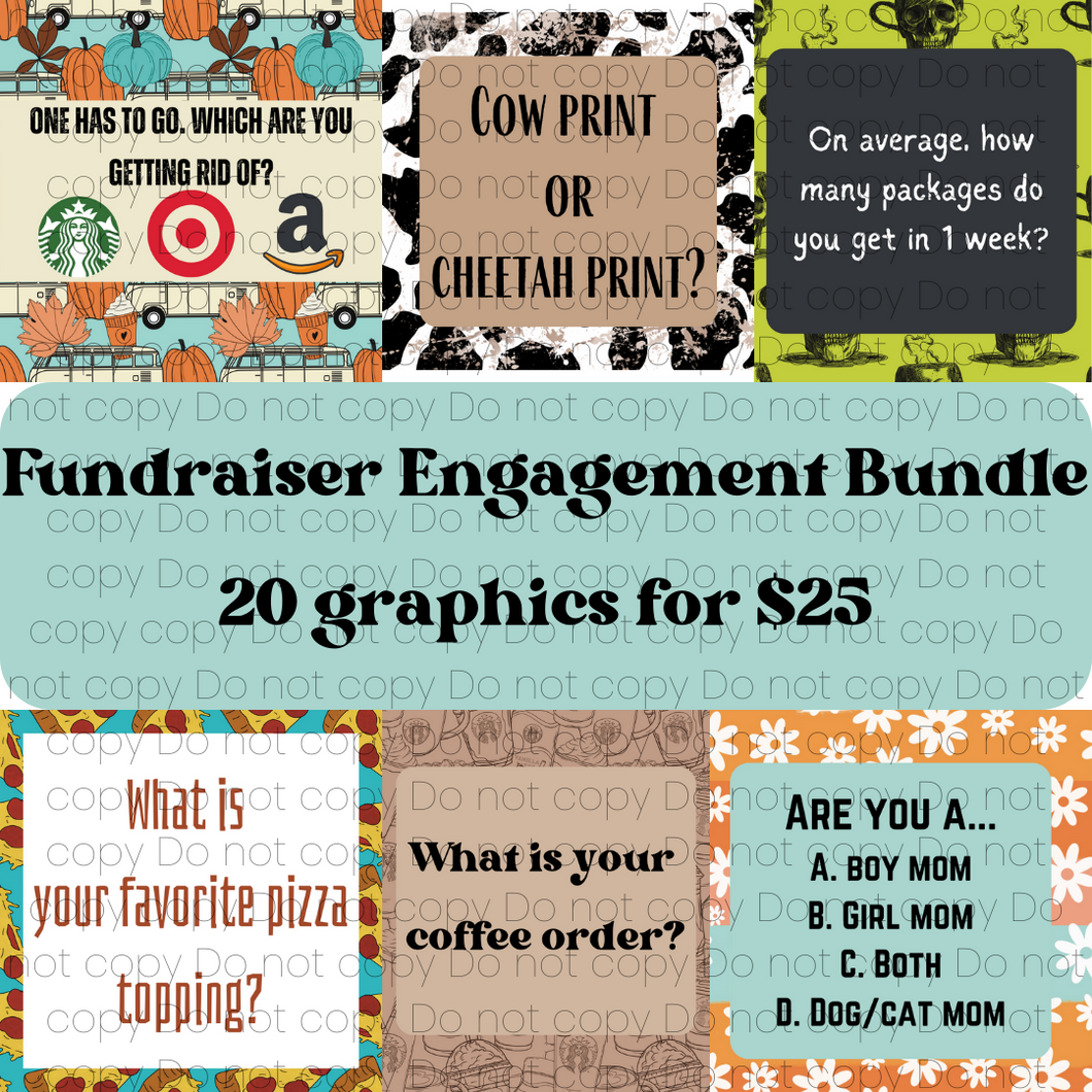 Engagement Graphics Bundle-- Fundraiser for Jordan