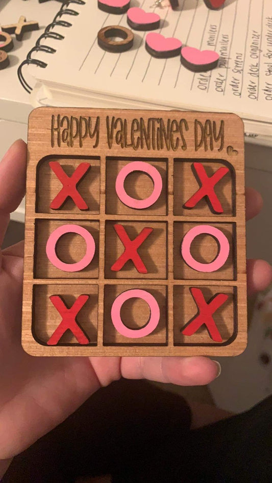 Valentines tic tac toe boards