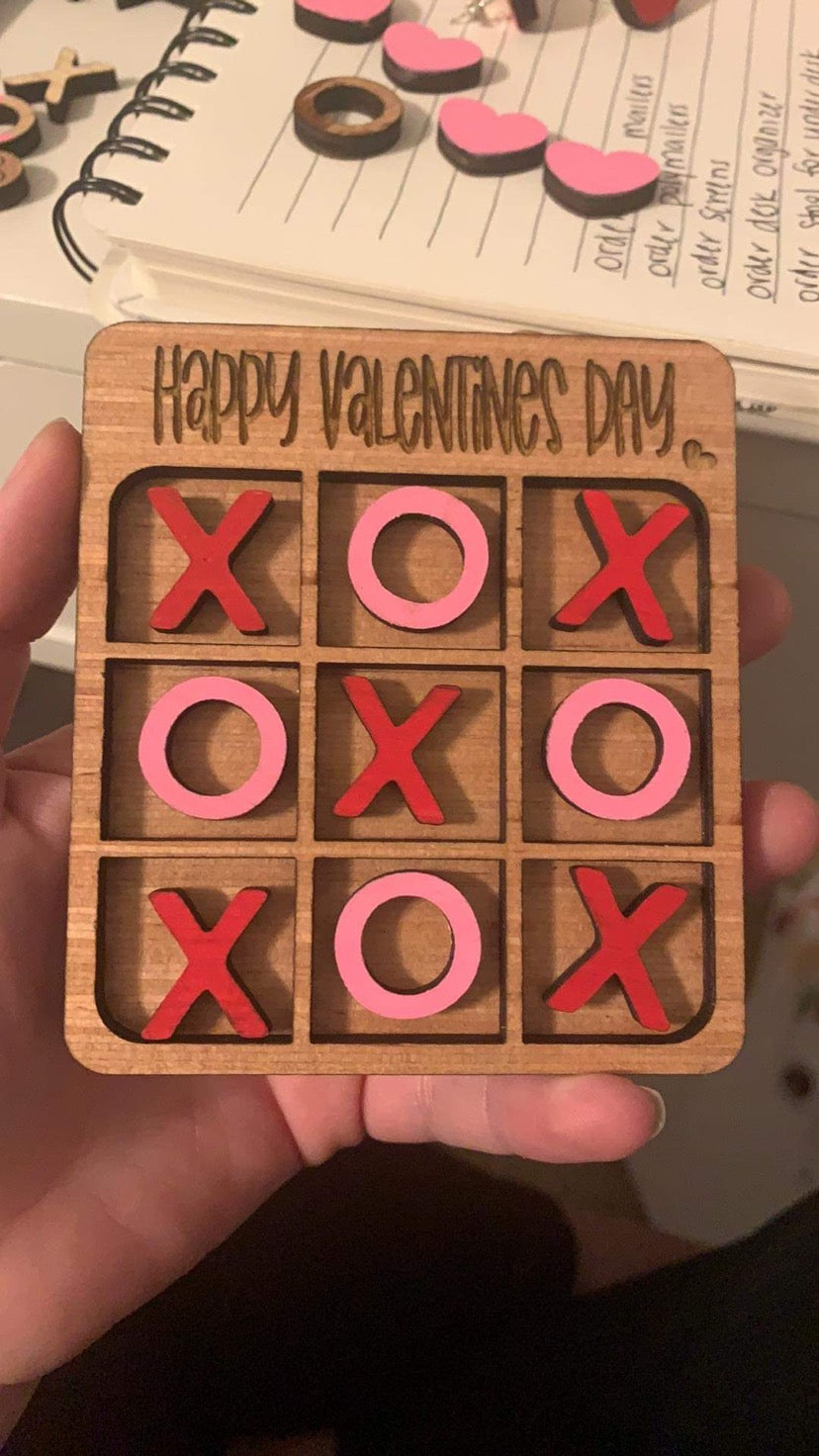 Valentines tic tac toe boards